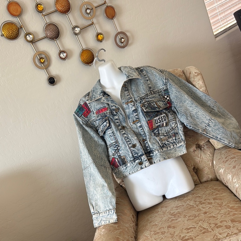 Women's Distressed Denim Jean Jacket